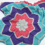 8-point star crochet baby blanket