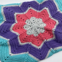 8-point star crochet baby blanket