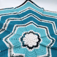 8-point star crochet blanket