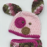 Baby Girl Puppy Crochet Diaper Cover Set